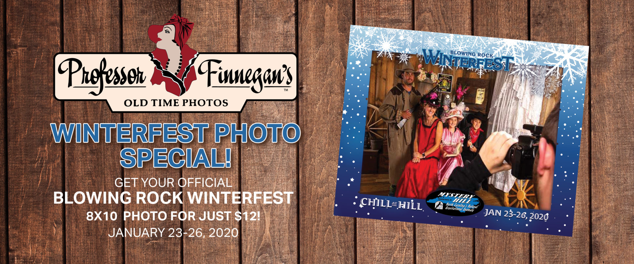 WinterFest Souvenir Photos at Professor Finnegan’s Old Time Photos