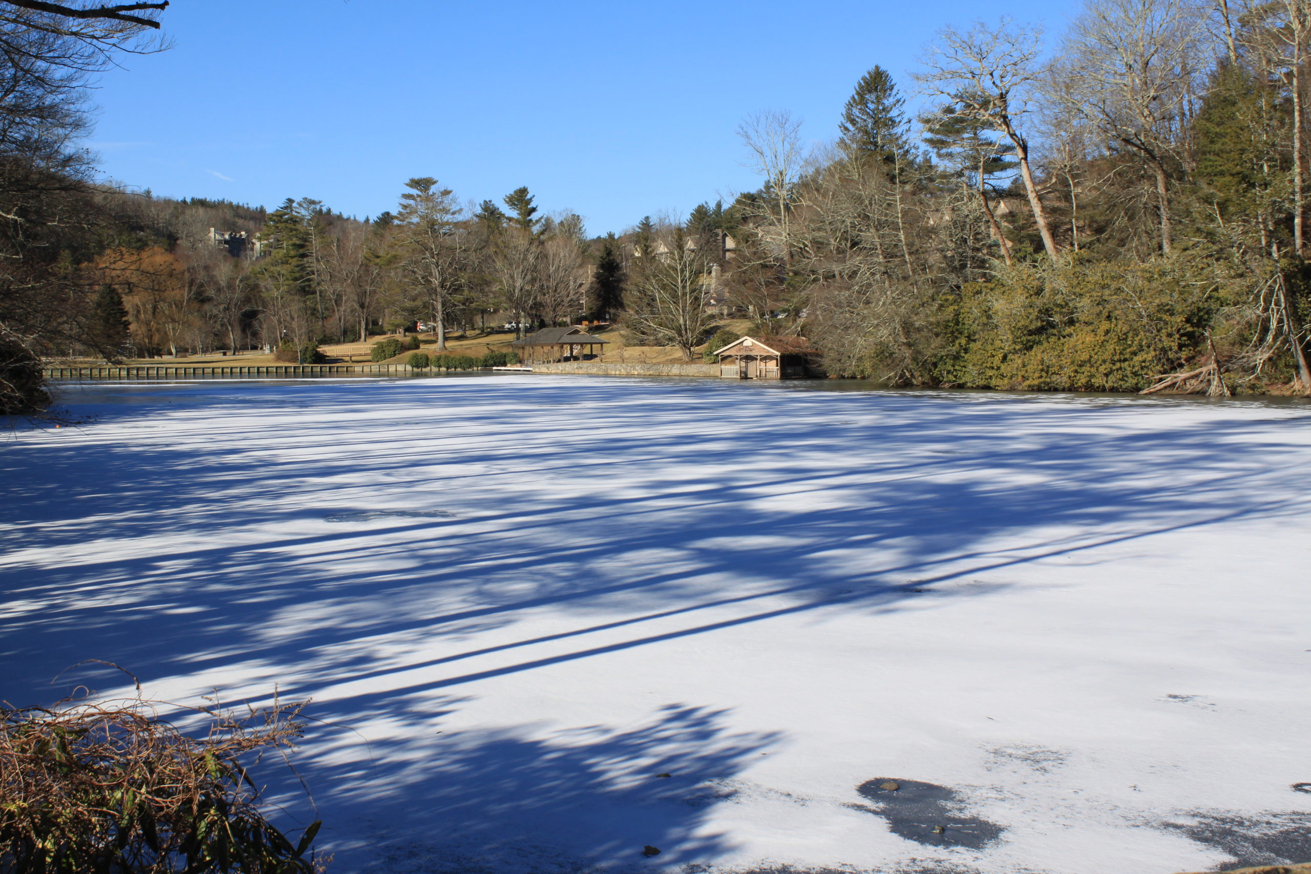 frozen lake at Chetola